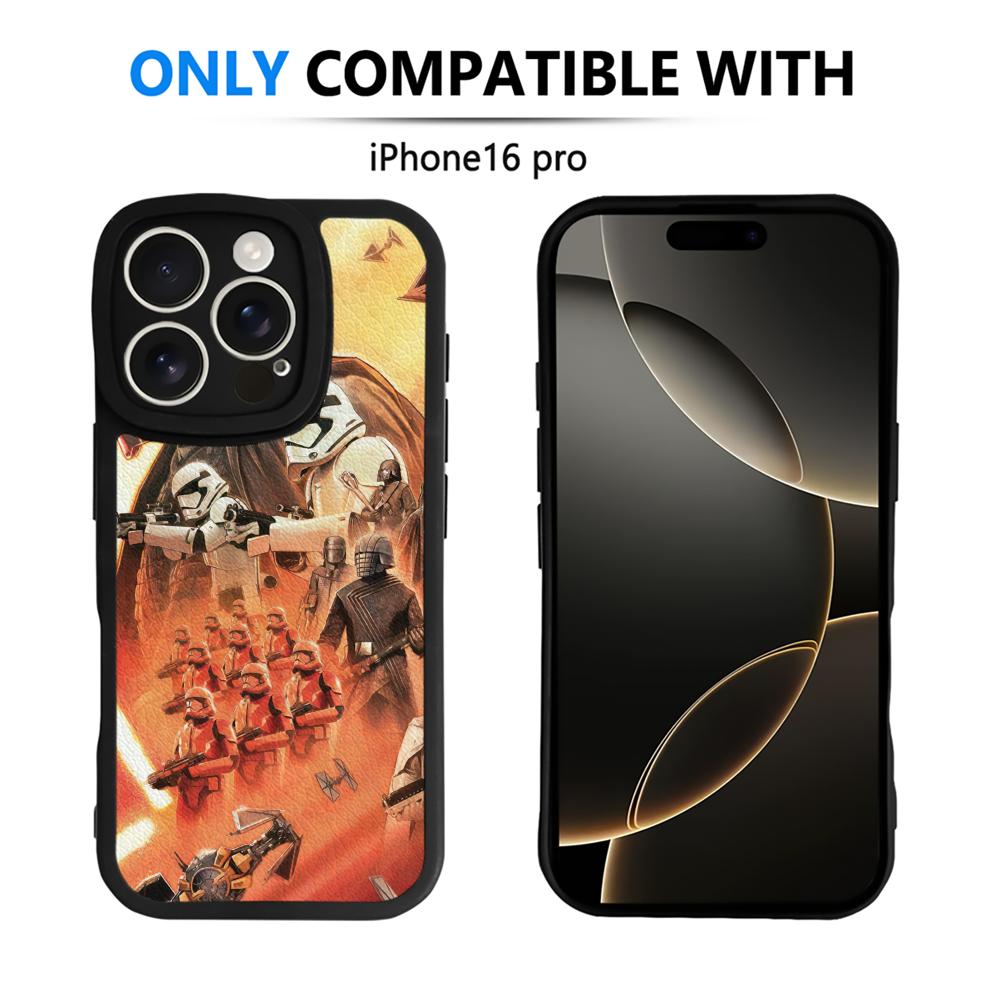 （画像用） スター・ウォーズ Star Wars 【iPhone 16シリーズ対応】シリコンスマホケース（レザー調） 材質：シリコン